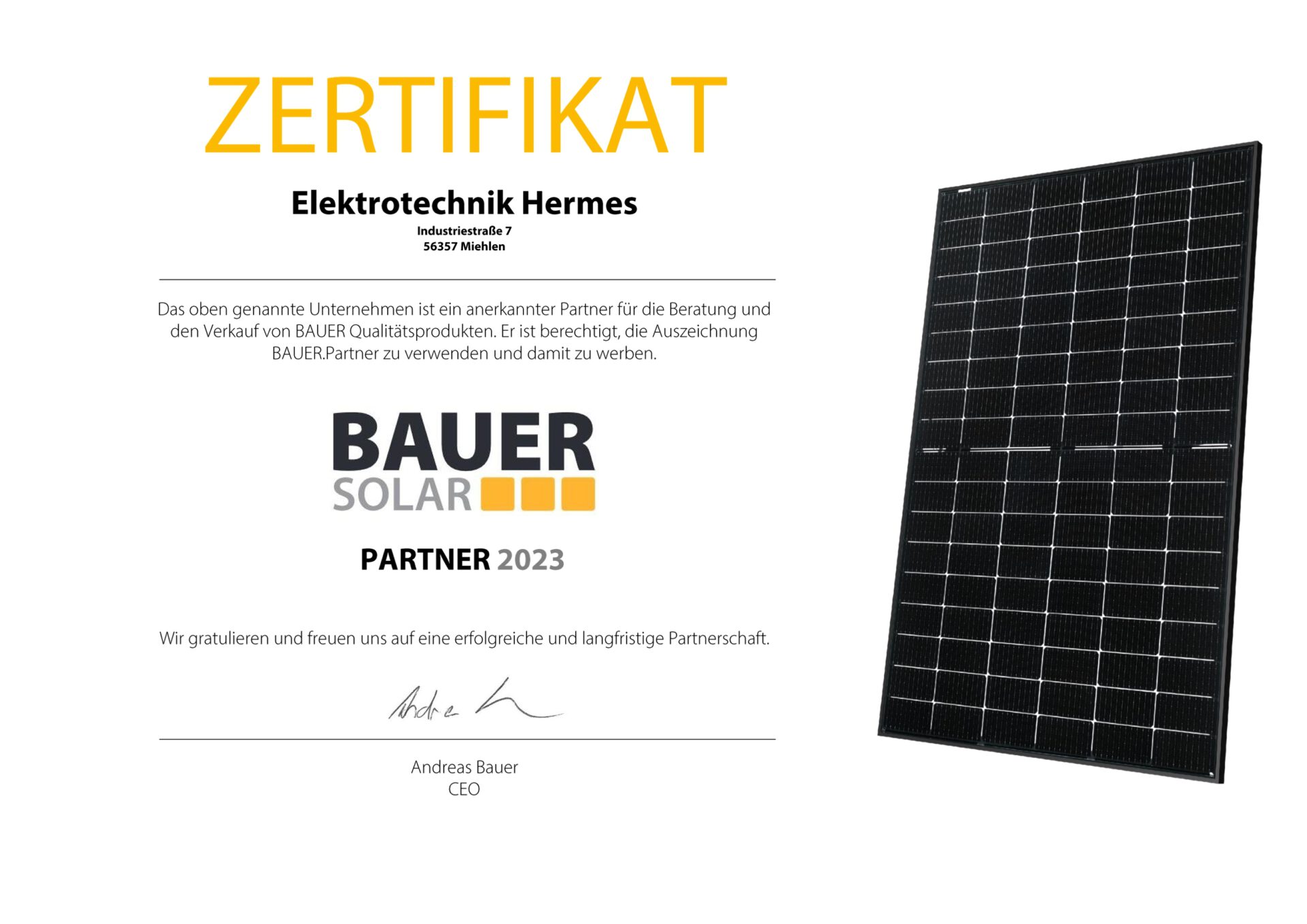 1-BS_Elektrotechnik_Hermes-URKUNDE_2023-BauerPartner